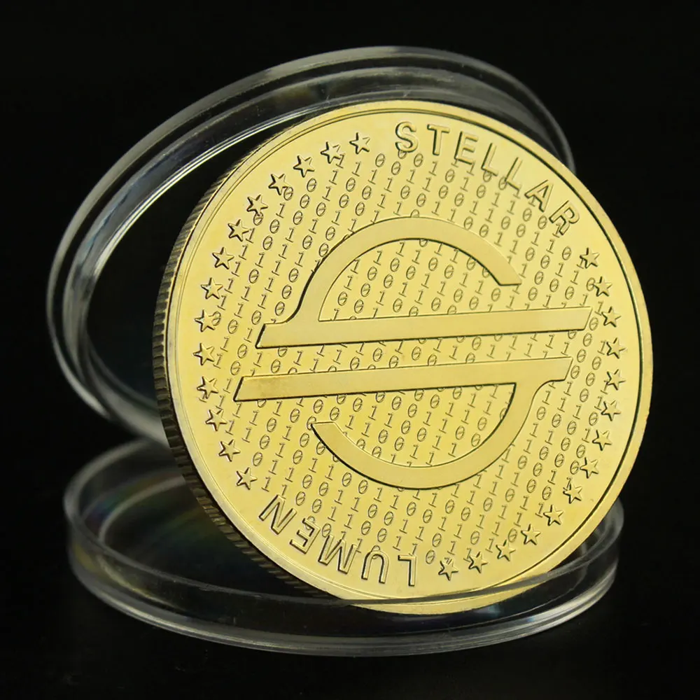 Позолоченная памятная криптовалюта Lumen Stellar Quick Micropayment ракета физическая