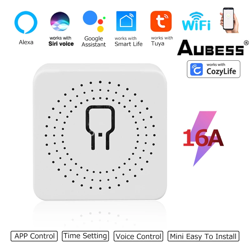 

Умный светильник ель Homekit с Wi-Fi, 16 А, 2-ходовой переключатель, приложение Cozylife, автоматизация умного дома, работает с дистанционным управление...
