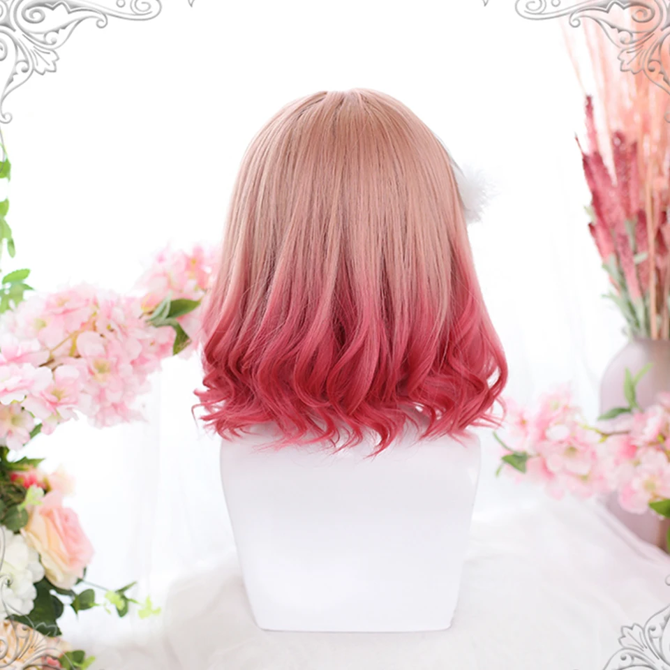 Короткие синтетические парики для женщин парик с волнистыми волосами Омбре