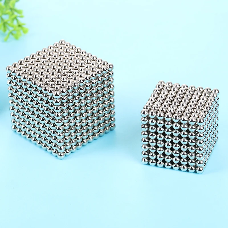 

3mm 5mm Construction Magnets Magnetic Magic Cube Blocks Beads Spheres Balls Puzzle with Metal Box Sets for Kids