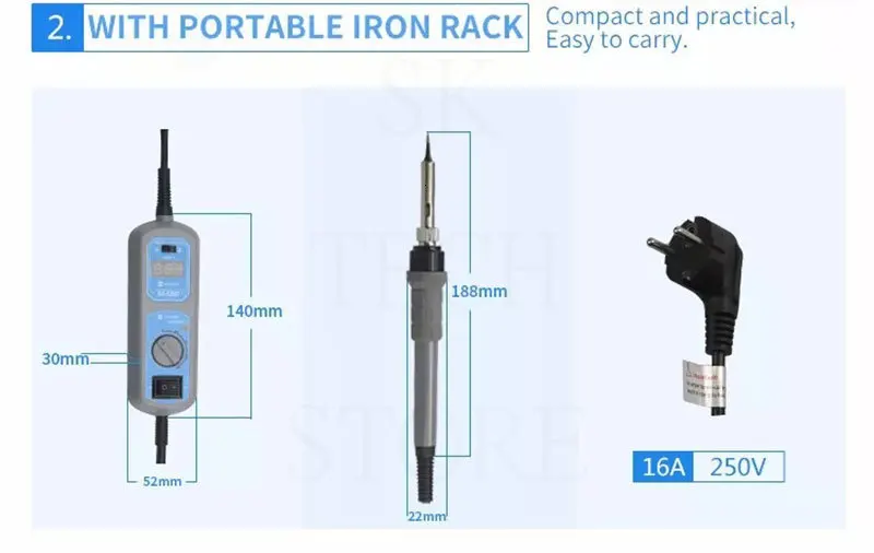 Sunshine SS-928D 65 Вт Интеллектуальный точный дисплей термостат Электрический паяльник мощность паяльник ремонт сварочный набор