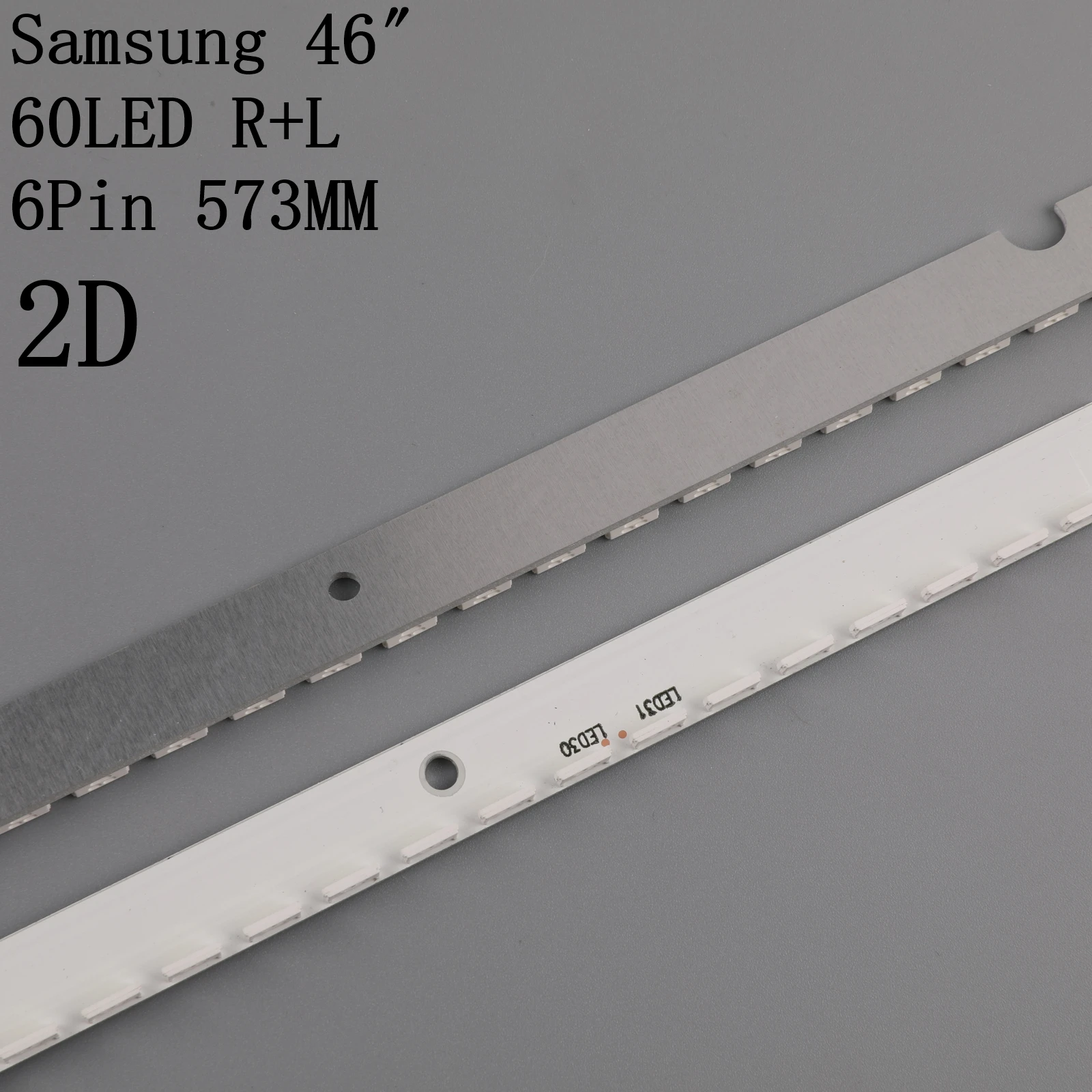 New 2 PCS/set 60LED 572mm LED Backlight strip For Samsung UA46ES5500R SLED 2012SVS46 7032NNB LEFT60 RIGHT60 2D