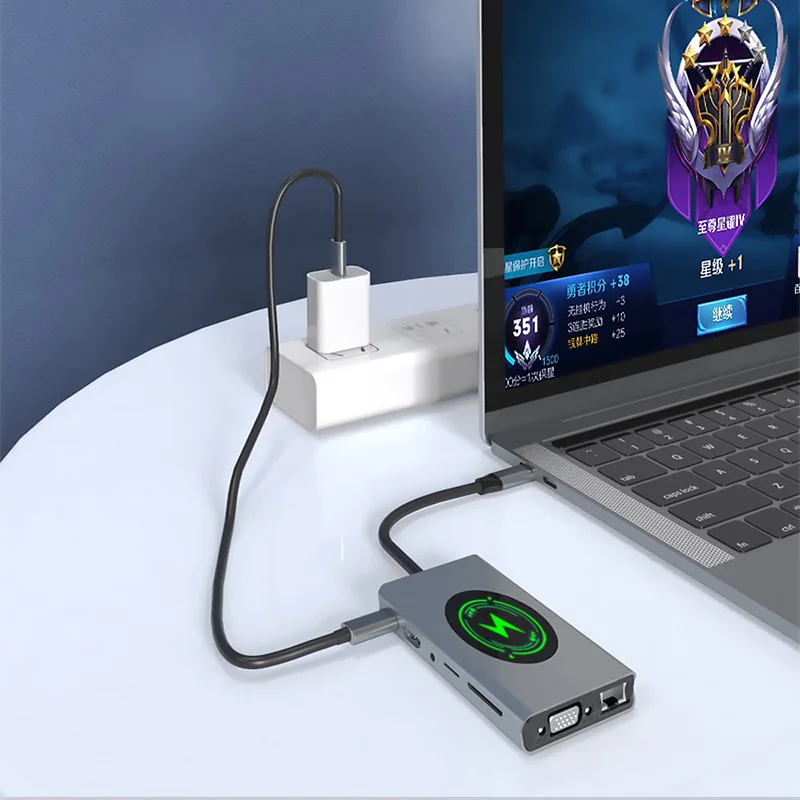 Док-станция 15 в 1 USB 3 0 адаптер совместимый с Type C и HDMI док-станция для MacBook телефона |
