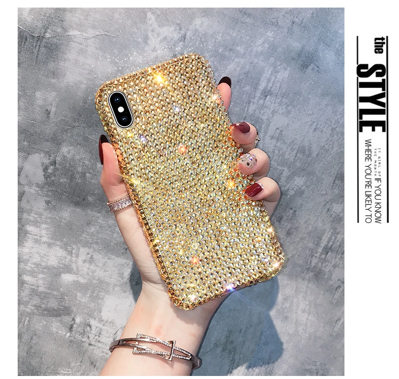 Модный Цветной Алмазный Роскошный Стразы чехол для iPhone 5S 6 6S 7 8 Plus X XS XR 11 Pro XS Max чехол Блестящий женский чехол