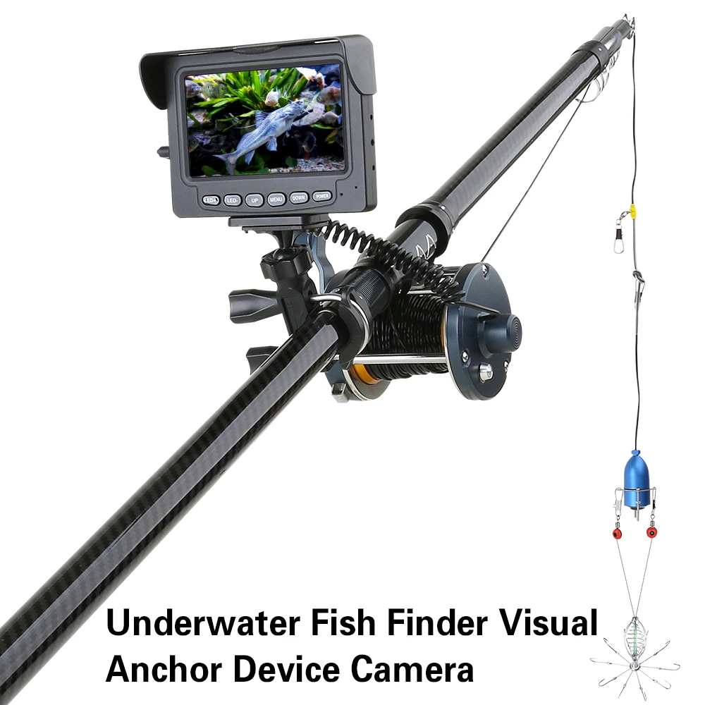 

4.3 inch Monitor 30M 1200TVL Fish Finder Underwater Fishing Camera 10PCS LED Night Vision 195 Degrees Metal Sea wheel Camera For