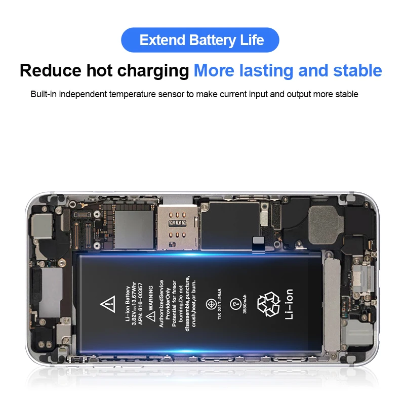 2022 high capacity phone battery brand new for apple 5 s se 6 s 7 8 plus 10 x xr xs max replacement batteries for iphone 6s free global shipping