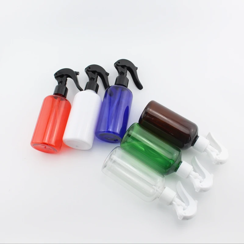 

Empty Round Trigger Pump Bottles With White Black Mist Sprayer 220ml 220cc Plastic Containers For House Cleaning Personal Care