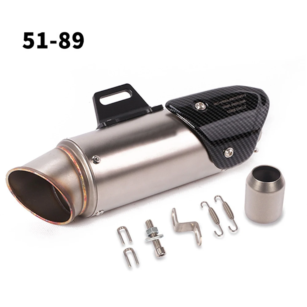 

Universal 51MM 60MM Motorcycle Muffler Exhaust Pipe Escape Moto Exhaust For FZ6 CB400 gsr 600 tmax 530 msx125 cb1000r MT-07