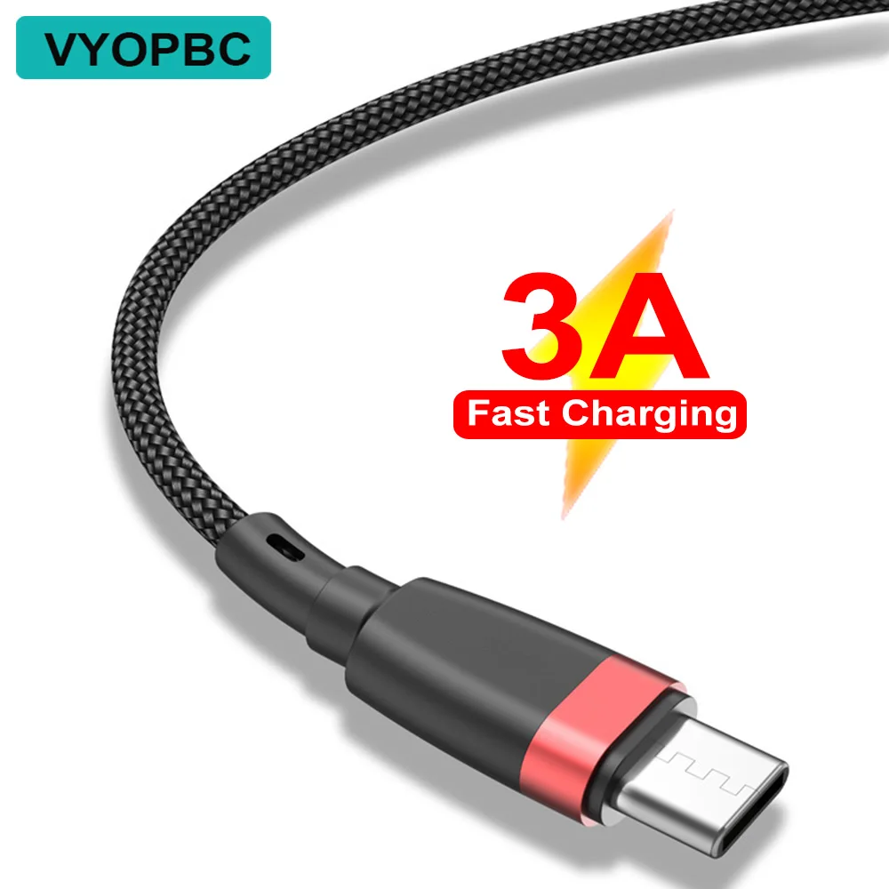 

USB Type C Cable QC3.0 3A Fast Charging USB C Cable For Xiaomi Poco Samsung Huawei Type-C Data Cord Wire Phone Charger Cable 3m