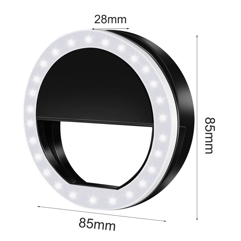 1PCs Ring Lights LED Circle Light Cell Phone Laptop Camera Photography Video Night Clip On Rechargeable Photo Lamp | Лампы и освещение
