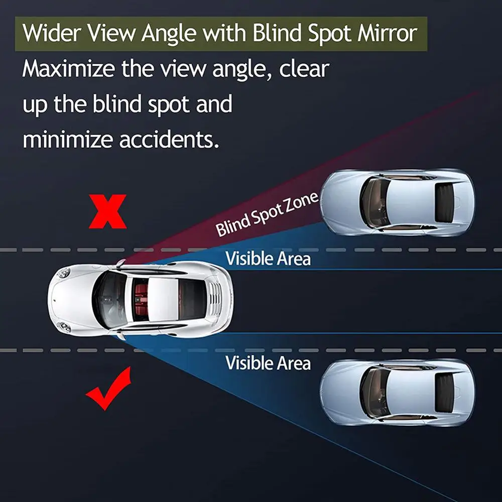 Blind Spot Mirrors for Cars Adjustable Car Auxiliary Universal Wide Angle Side Mirror Drop Shipping | Автомобили и мотоциклы