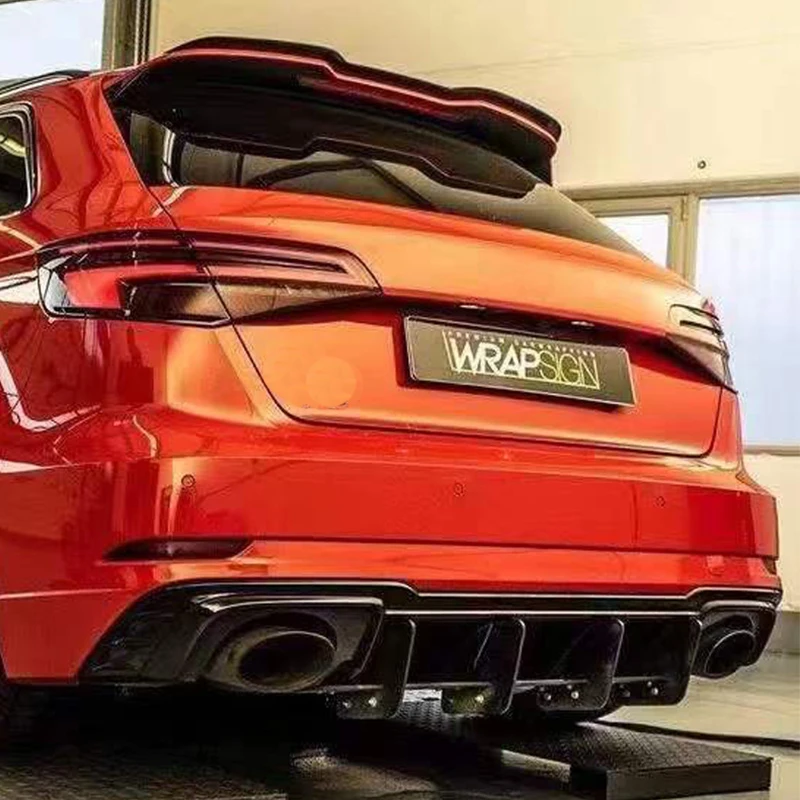 Матовый черный ABS диффузор для заднего бампера задний фартук щитки боковые