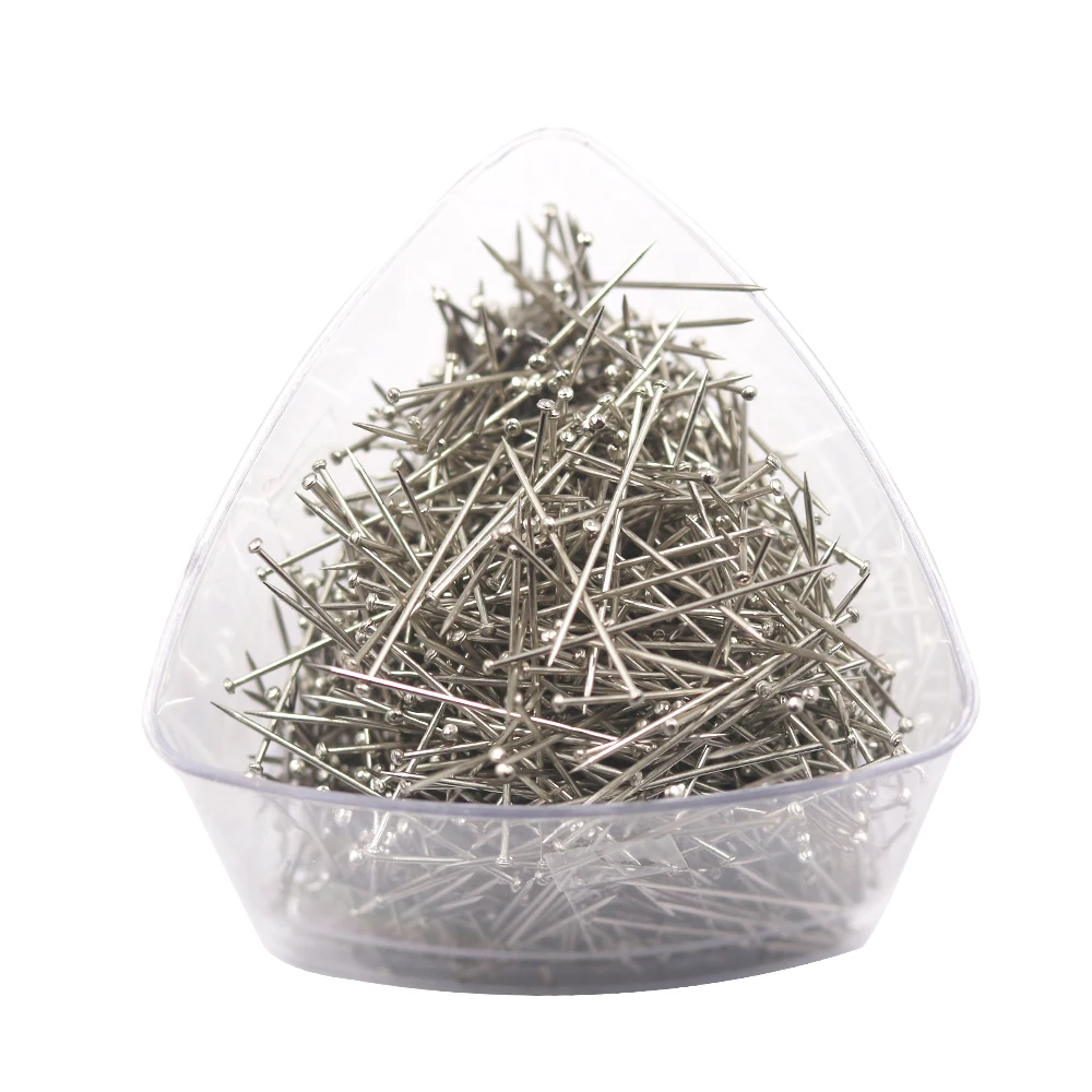 1000 шт./корт. Булавки из нержавеющей стали булавка для одежды шелковая атласная