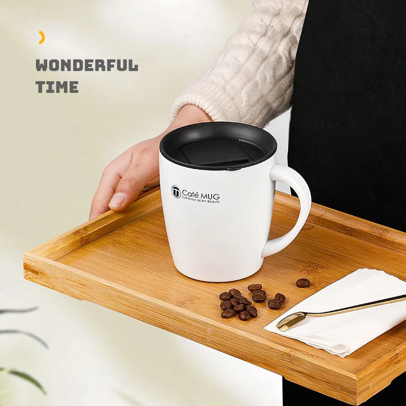 Двухслойная чашка для кофе вакуумная офиса в скандинавском стиле термос с