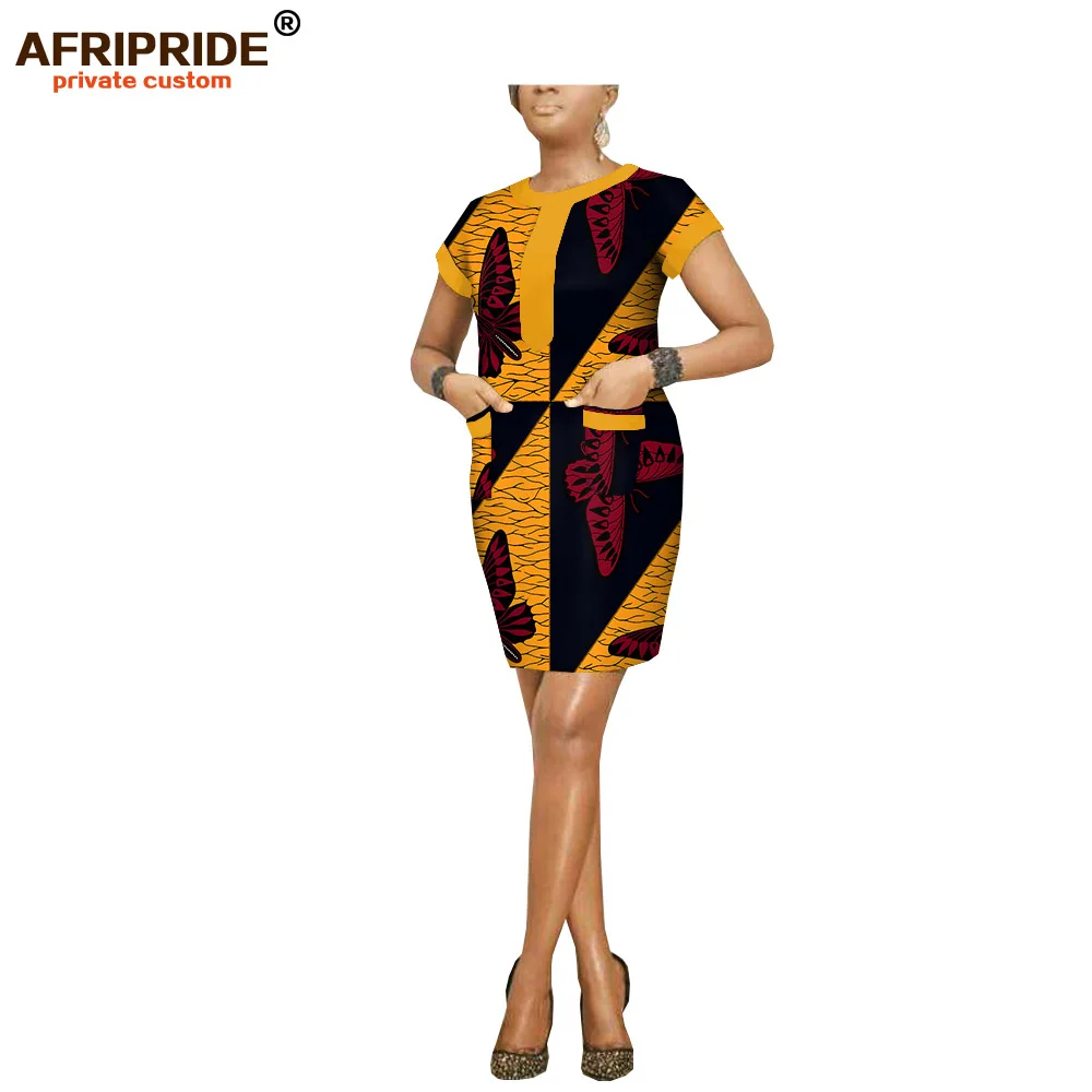 Африканское летнее платье-карандаш для женщин AFRIPRIDE с коротким рукавом длиной