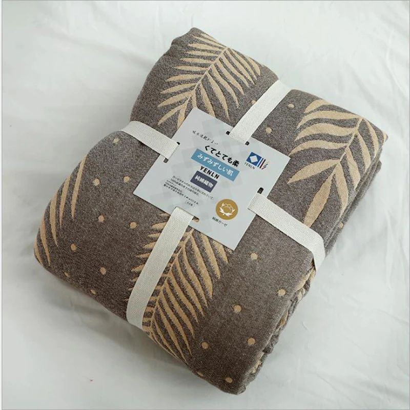 Хлопковое летнее одеяло с принтом водорослей покрывало для кровати диван