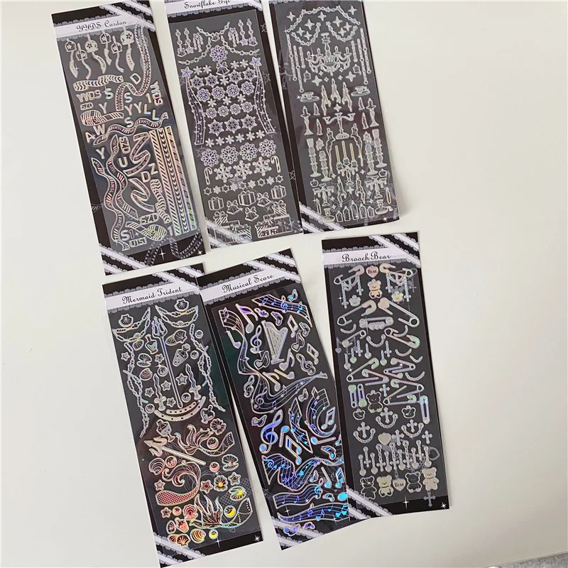 

Корейский Винтажный серебряный стикер DIY Украшение ручной фотоальбом материал для скрапбукинга стационарные Стикеры