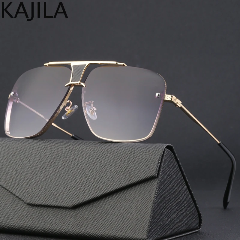 

Vintage Square Sunglasses Men 2022 Luxury Brand Designer Retro Rimless Sun Glasses For Male Fashion Frameless Sunglass Unisex
