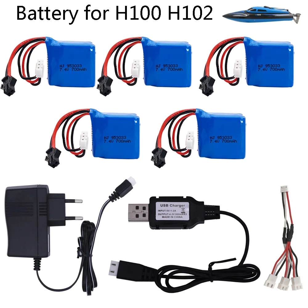 Аккумулятор для лодки H100 H102 с USB зарядным устройством обновленный литий ионный