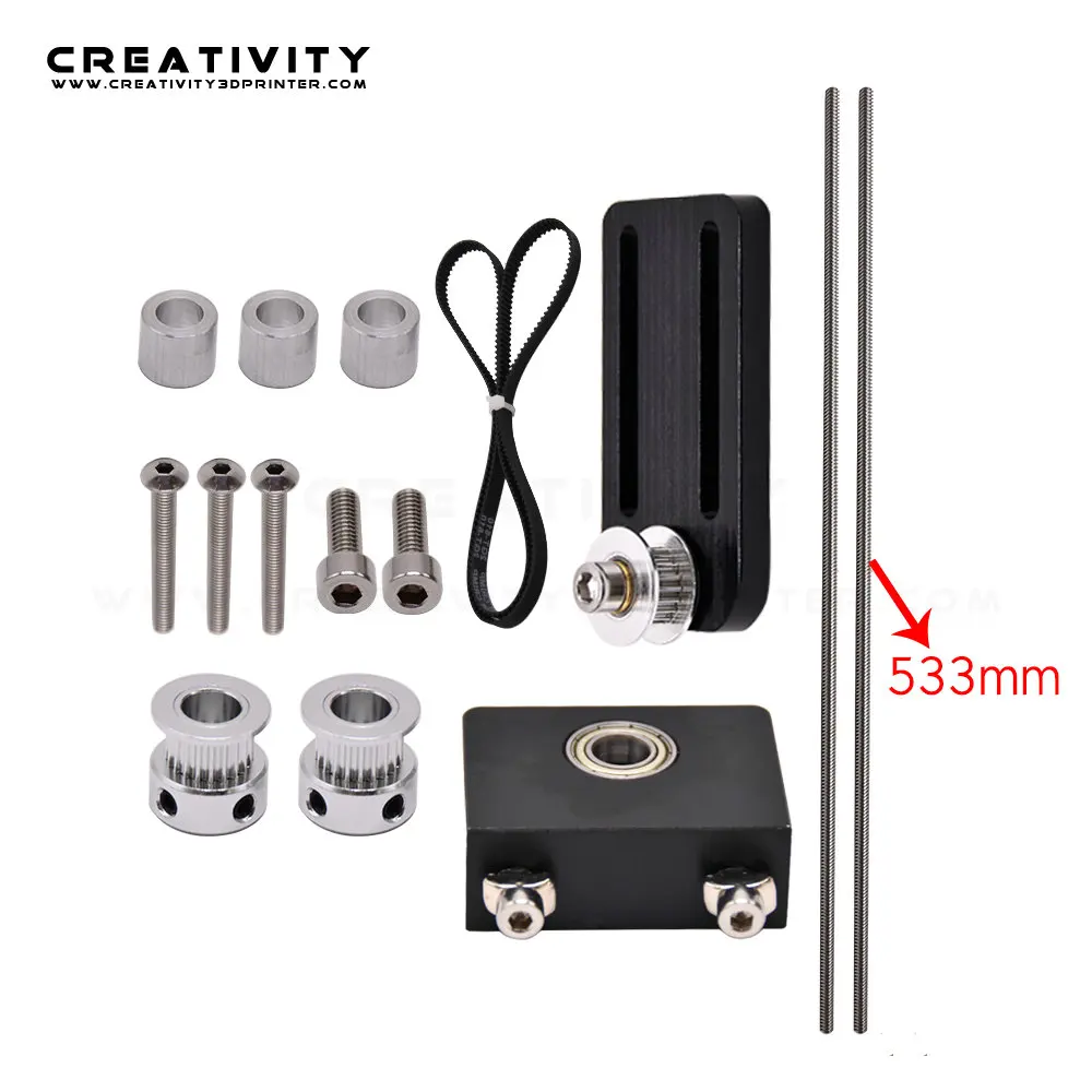 Комплект для ремонта 3D-принтера Ender3/ CR-10 алюминиевый шкив с двойной вертикальной