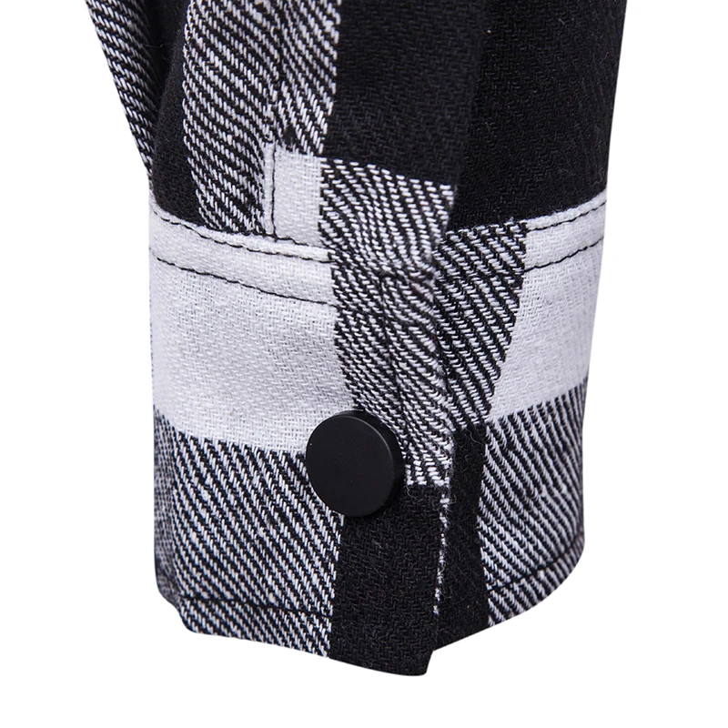 

ZOGAA 2021 New Hoodie Men's Casual Slim-Fit Plaid Print Top Single-Breasted Cardigan Streetwear Shirt With The Chest Pocket