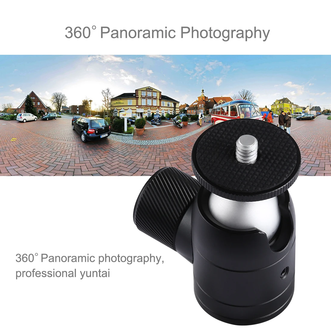 

360 Degree Rotation Swivel dslr Camera tripod Head adapter Tripod 1/4" Screw Mount ballhead Mini Ball Head for Canon Nikon Sony