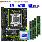 Комплект материнской платы HUANANZHI X79 с Xeon E5 2640 4x4 ГБ = 16 Гб 10600R 1333 МГц DDR3 память ECC REG X79