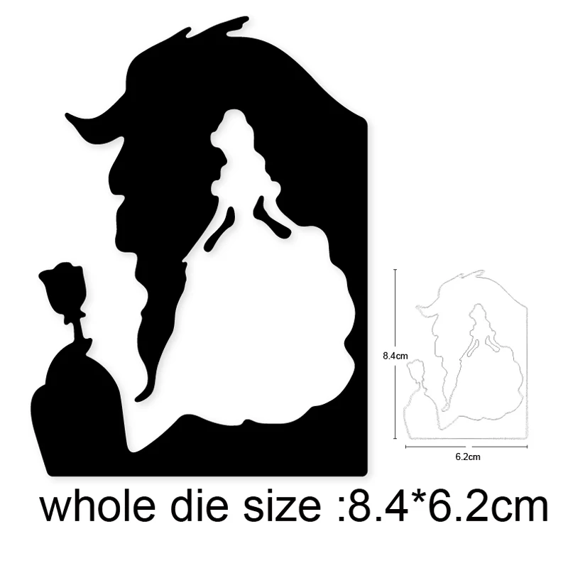 

Girl Princess Flower Metal Cutting Dies Stencils For Scrapbooking dies DIY Crafts Album Cards Making Embossing Die Cuts 2020 New