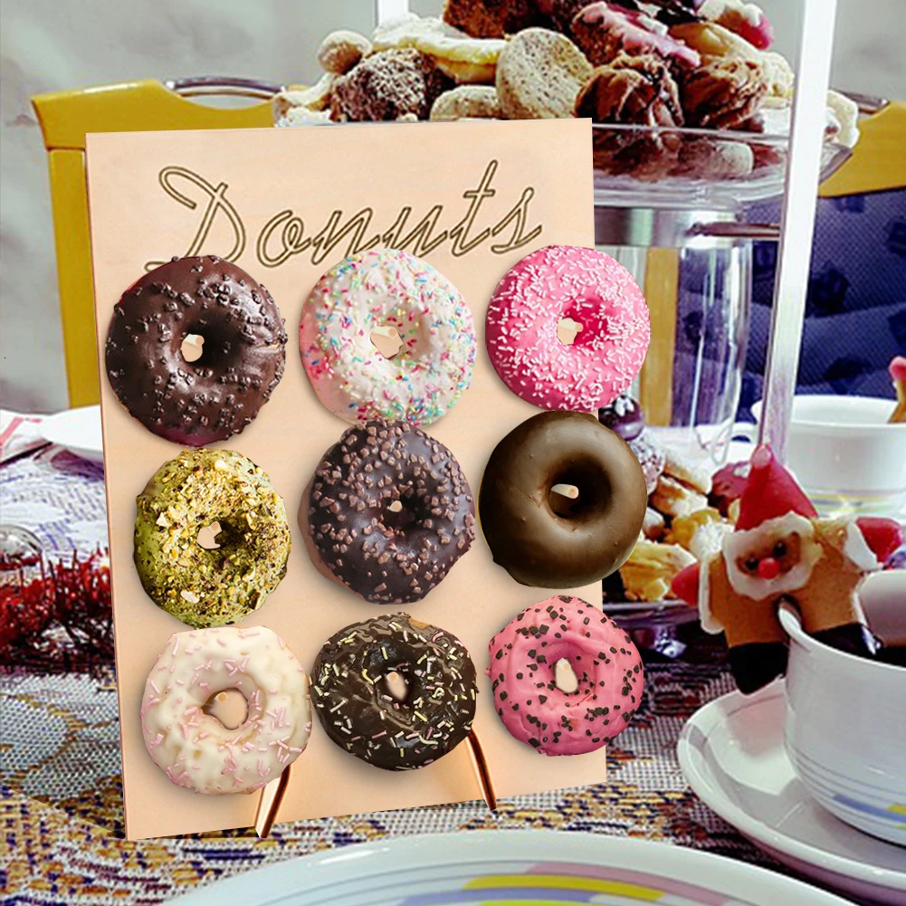 Пончик деревянный пончик настенный дисплей доска на день рождения детский душ