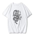 Женская Винтажная Футболка с принтом китайского дракона, свободная женская футболка с коротким рукавом, уличная одежда, летний топ в стиле Харадзюку с круглым вырезом в готическом стиле