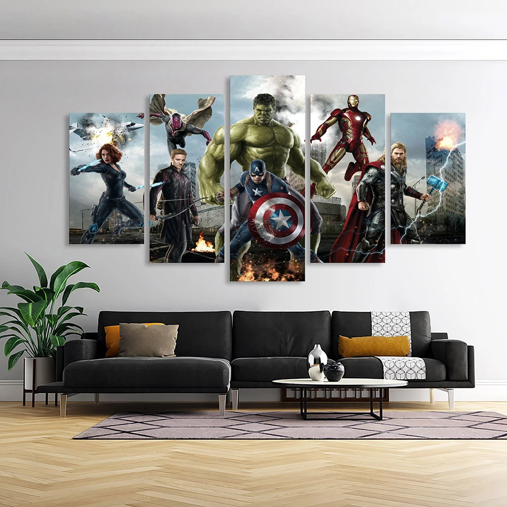 Супергероя фильм рисунок на холсте и принт с принтами &quotMarvel&quot &quotМстители&quot