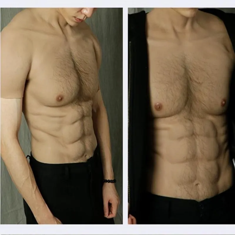 Новые мужские реалистичные поддельные мышцы брюшной полости сильные и