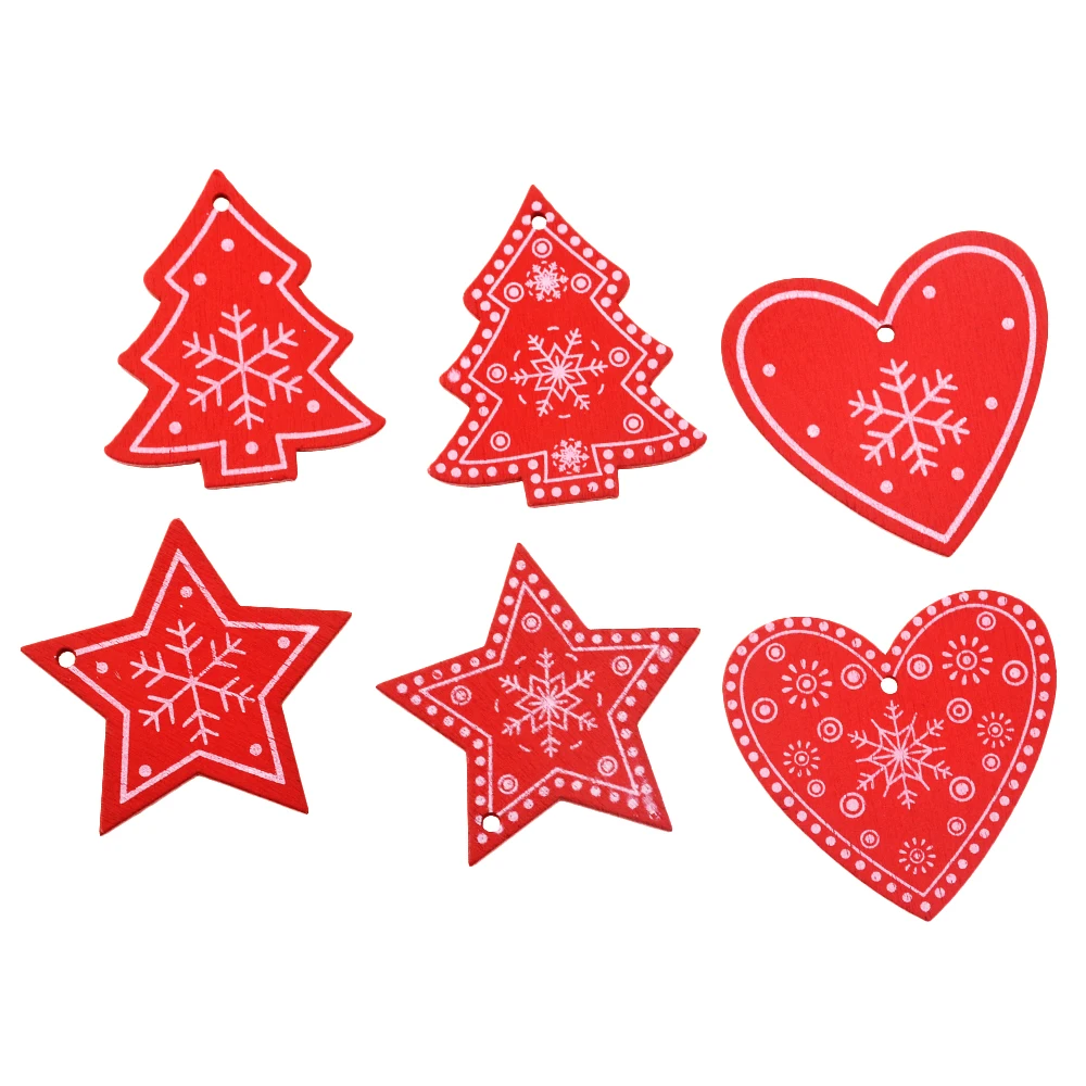 10 шт. Новогоднее Елочное украшение деревянные подвесные Подвески подарки