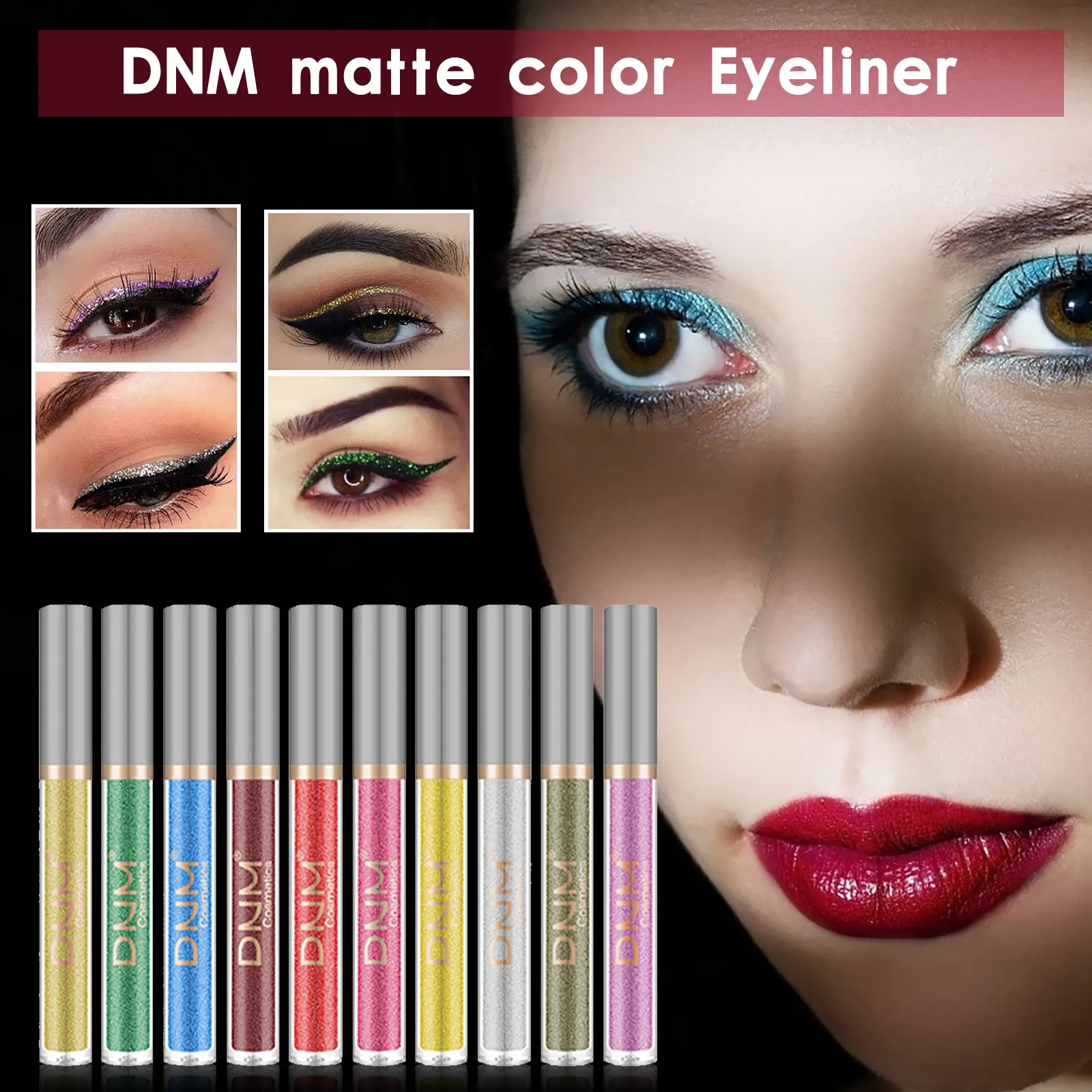 

10 Color Liquid Eyeliner Makeup Cosmetics Sexy Pearlescent Sequins Diamond Bright Shining Long Lasting Multi-colors Eyeliner Pen