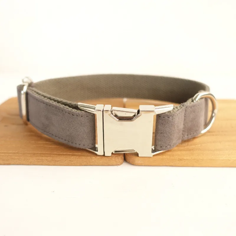 

Серый однотонный полиэстер Akita, собачий ошейник, поводок, товары для домашних животных, шнауцер, Такса, устойчивый к укусам, ручной поводок