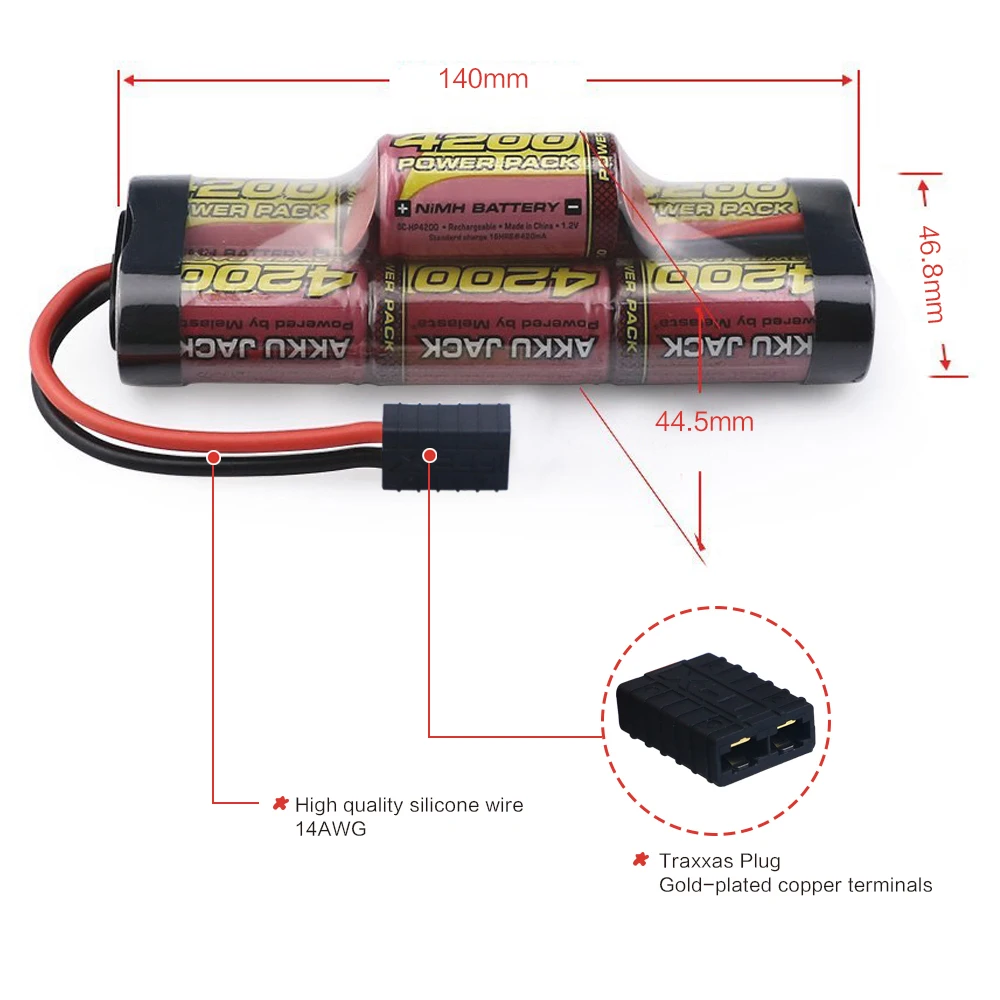 аккумулятор nimh 7 ячеек 84 в 4200 мач hump