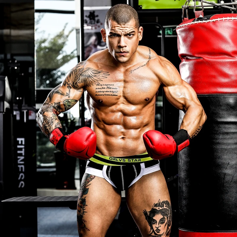 ADANNU Брендовое нижнее белье мужские сексуальные трусы из хлопчатобумажной ткани