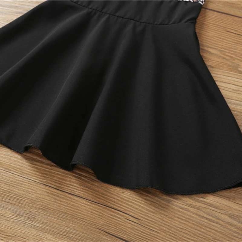 Летнее платье для девочек с леопардовым принтом коротким рукавом на возраст 2 3 4