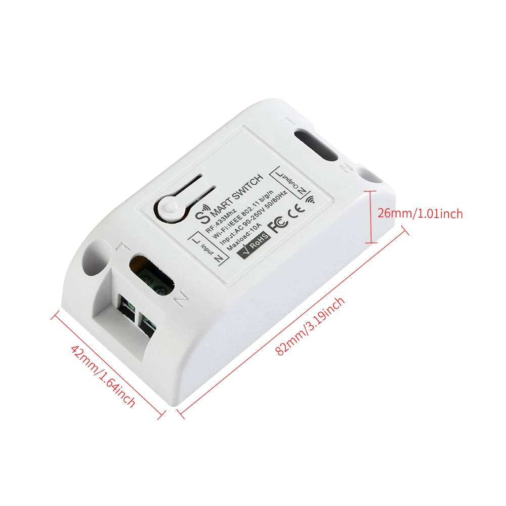 QIACHIP Универсальный Wi-Fi+ RF AC 110 В 220 В умный дом релейный модуль приемника, переключатель дистанционного управления, светильник для двери гаража