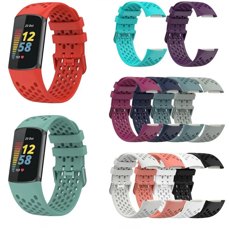

Rubber Strap For Fitbit Charge 5 Smart Watch Replacement Wrist Band For Fit bit Charge 5 Sport Bracelet Watch Correa
