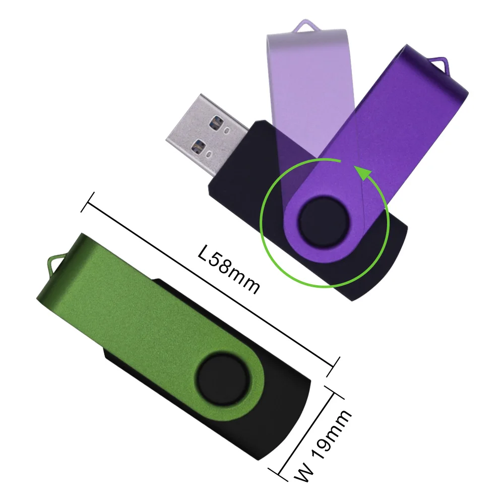 Цветной металлический зажим и черный коллоидный Usb флэш-накопитель