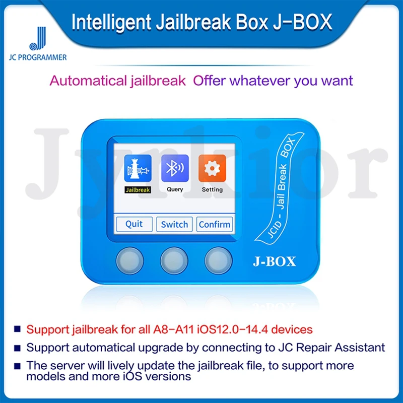 

JC J-BOX Jail Break Box JC Programmer For Bypass ID/ Icloud Password On iOS Device For iPhone iPad Query WIFI/Bluetooth Address