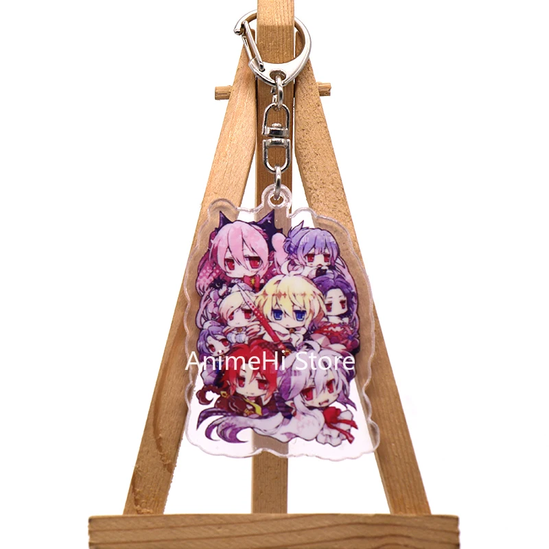 

Seraph of The End Keychain Figure Hiiragi Shinoa Yoichi Saotome Yuichiro Hyakuya Acrylic Bag Pendant Keyring for Gift