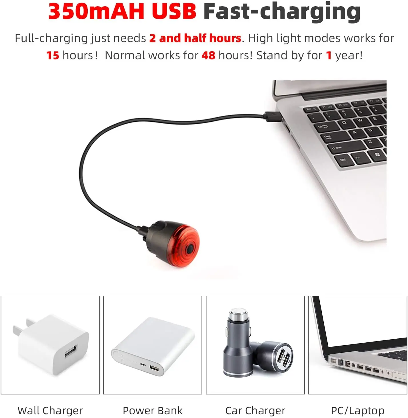 Умный велосипед светильник usb портами и светодиодным индикатором Перезаряжаемые