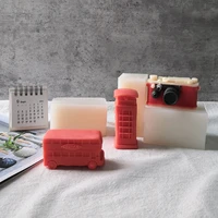 retro camera bus candle silicone candle mold carving art aromatherapy plaster home decoration mold wedding gift handmade