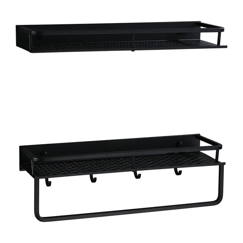 Настенная полка для кухни кладовой с 6 крючками