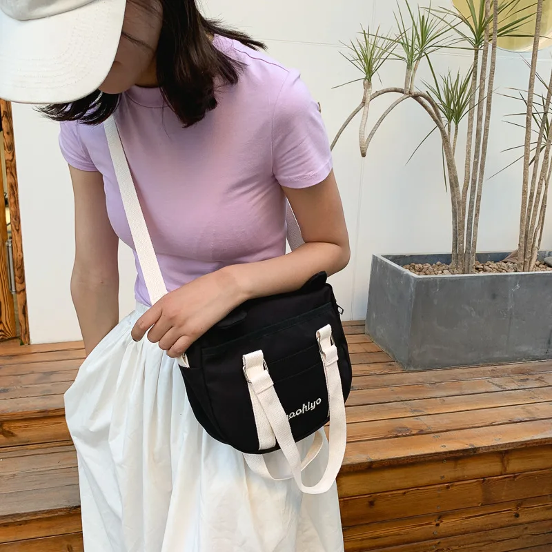 Новинка 2020 тканевая сумка сумка-мессенджер с кошкой Холщовая Сумка женская через