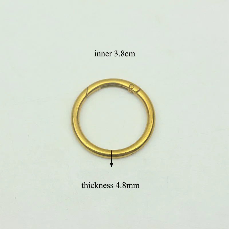 30pcs 10/13/16/19/25/31/38mm Old Gold Spring O Ring Buckles Openable Keyring Clasp Clip Bag Belt Leather Craft DIY Bag Parts