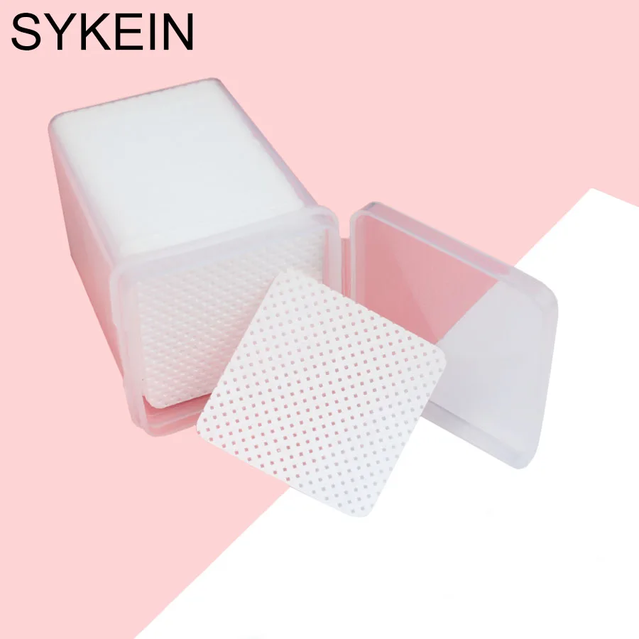 

200PCS Eyelash Glue Remover Wipe Lint-Free Paper Cotton Wipes Glue Bottle Mouth Cleaning Remover Paper Cleaner Pads with Box