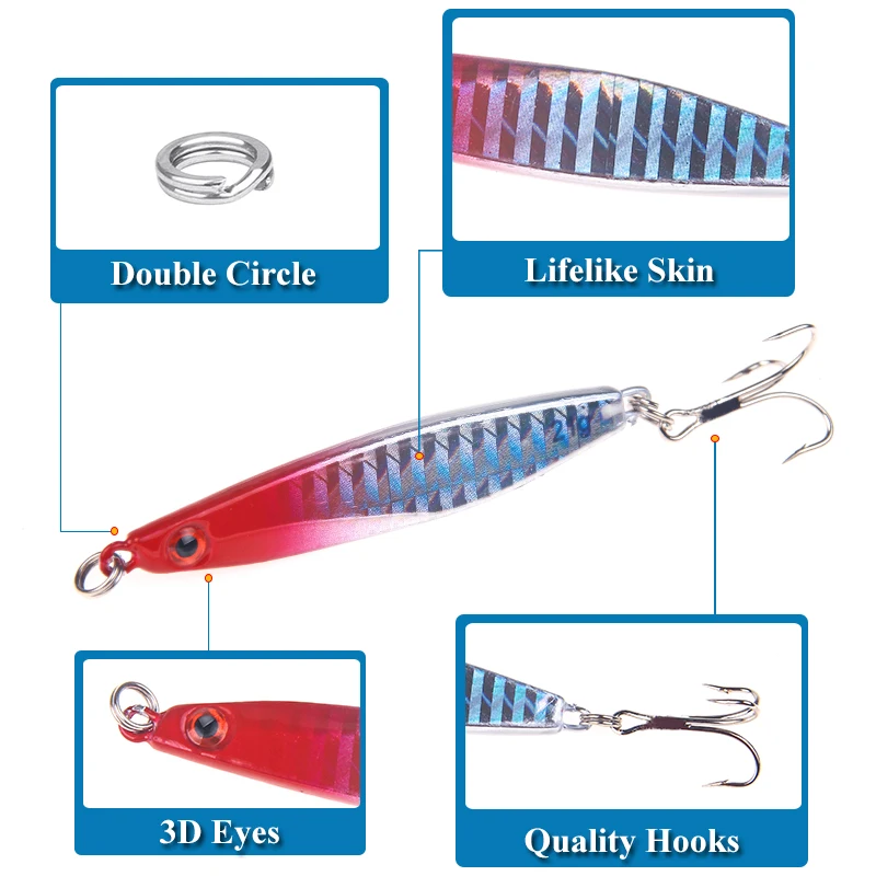 SEAPESCA 1 шт./партия металлическая рыболовная приманка для джига с колеблющейся